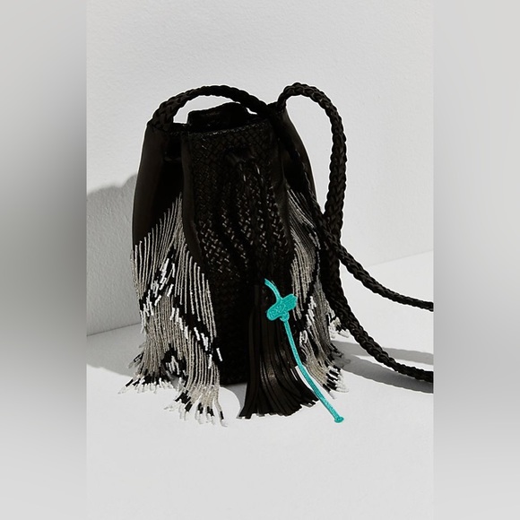 Free People Handbags - Free People x Enshalla Beaded Bucket Bag